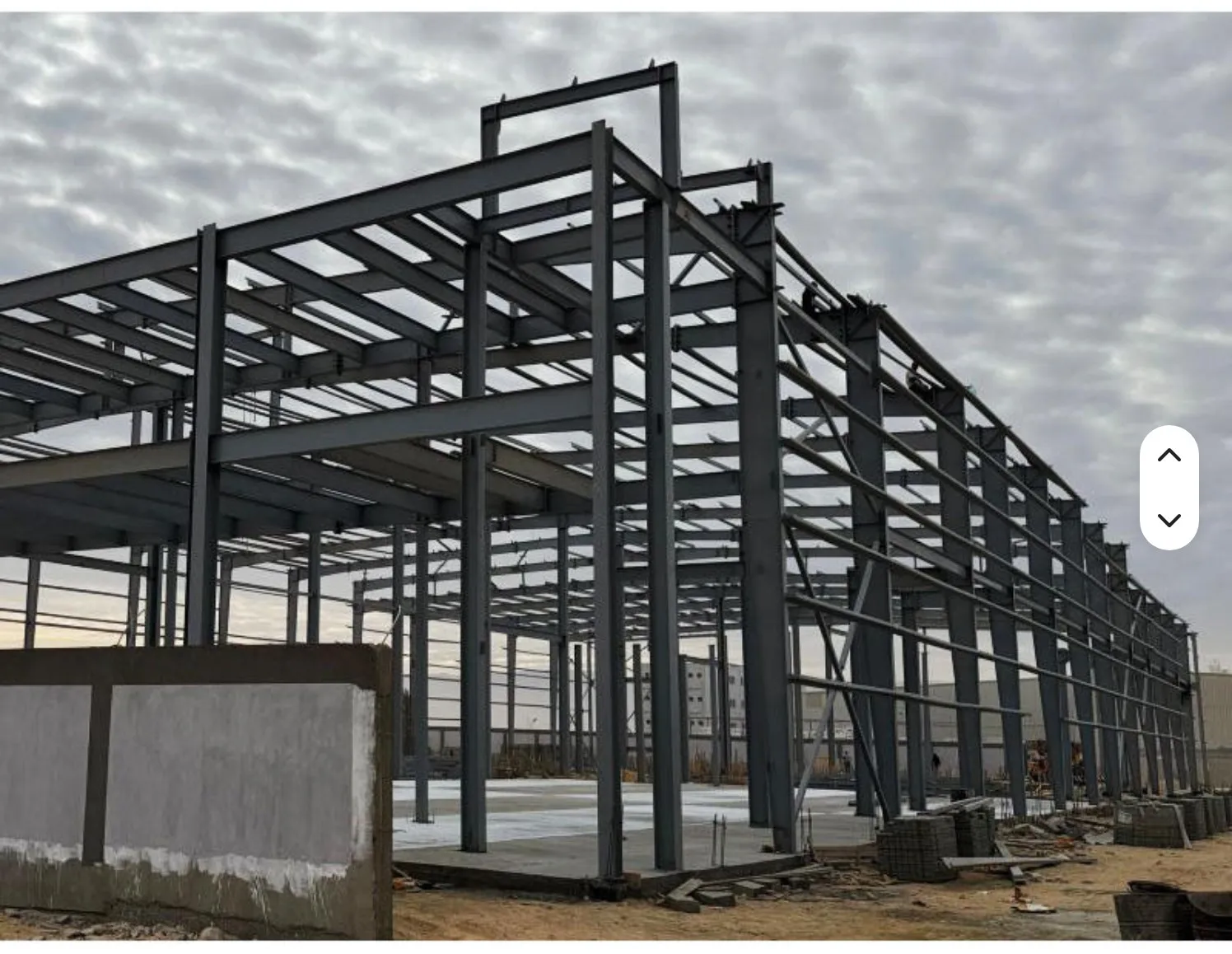Steel structure erection