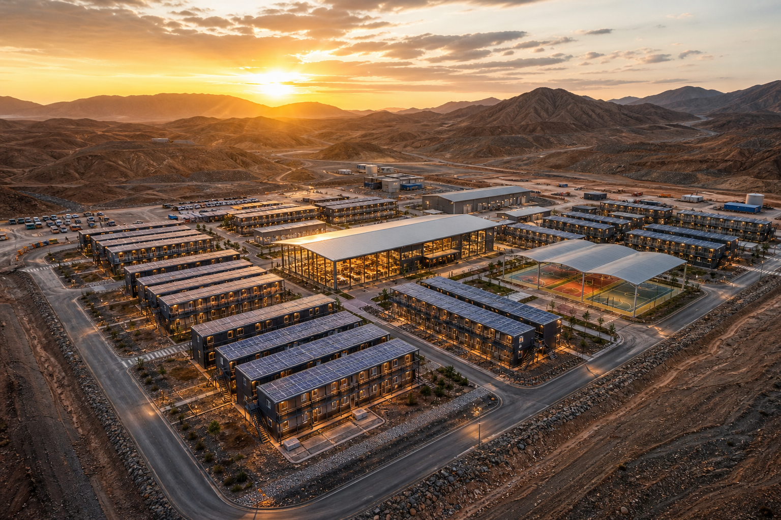Modular Workforce Accommodation Camp in UAE and Saudi Arabia Desert